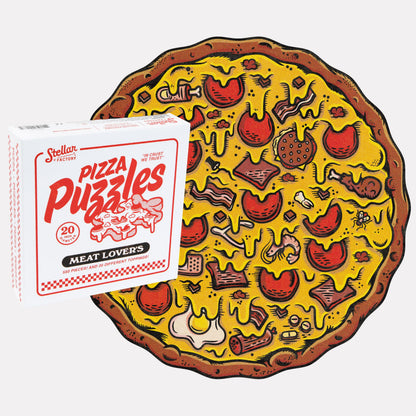 Stellar Factory Pizza Puzzles Meat Lovers, 550-Piece Jigsaw Puzzle, 20"