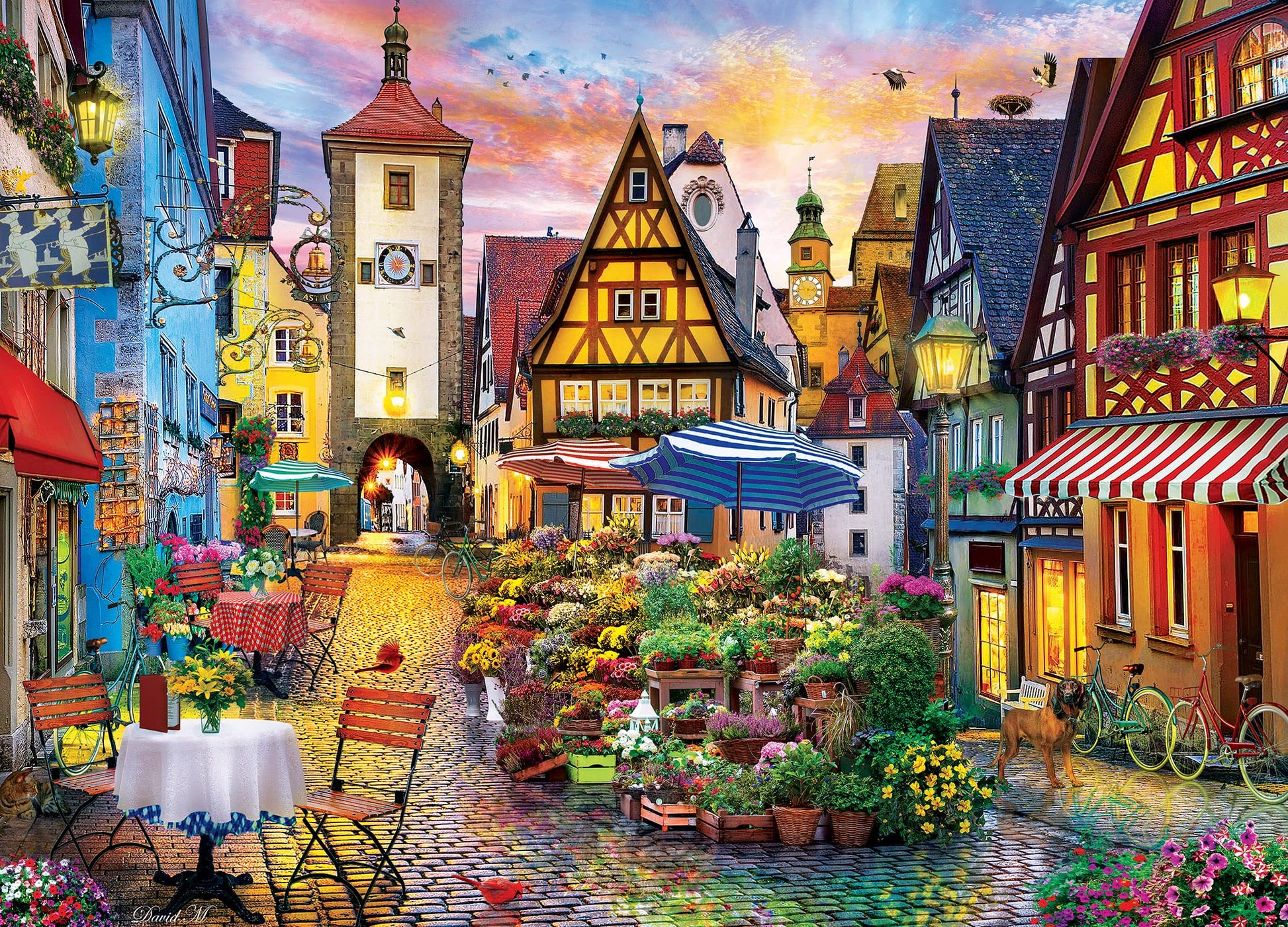 MasterPieces 1000 Piece Jigsaw Puzzle for Adults, Family, Or Youth - Bavarian Flower Market - 19.25"x26.75"