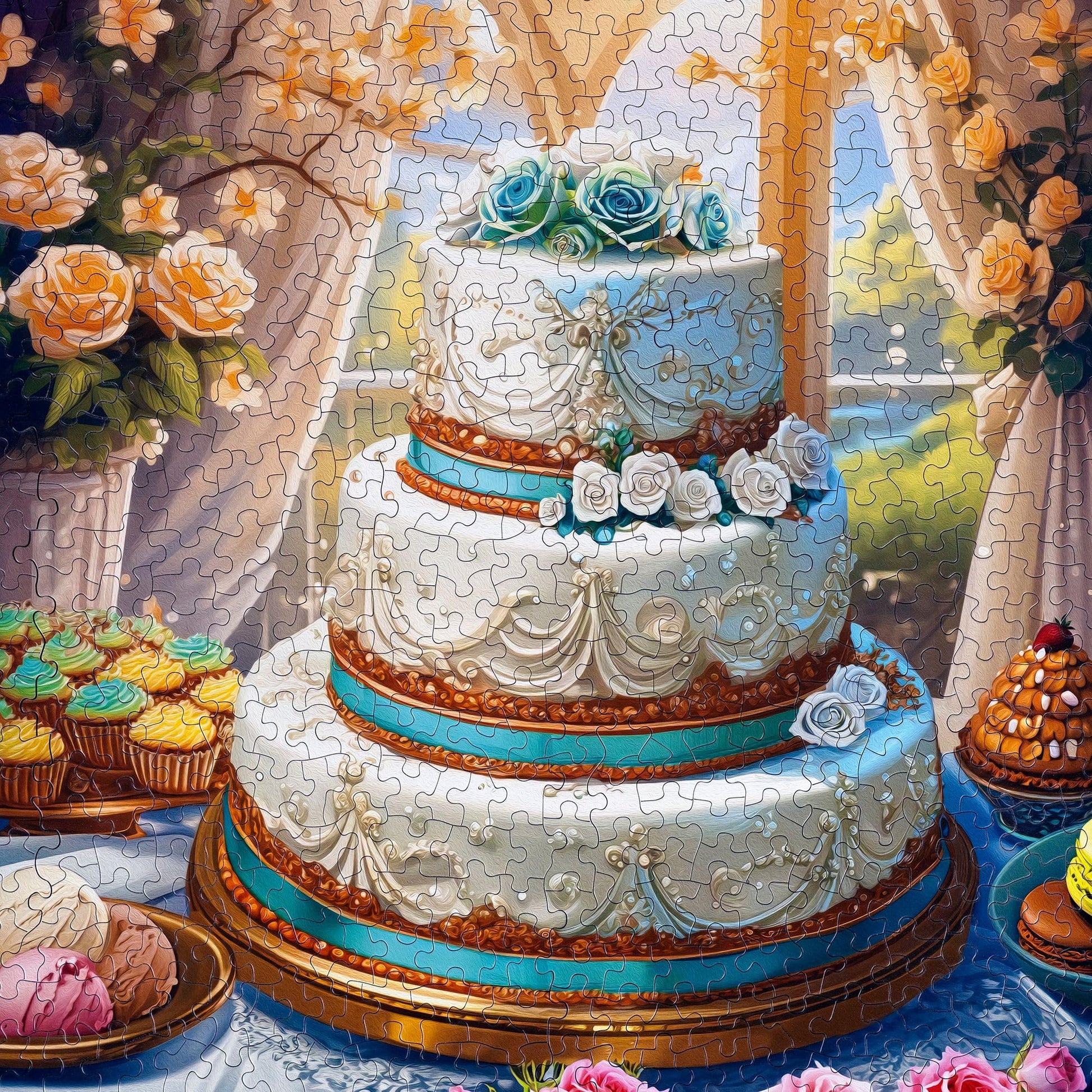 Springbok Wedding Cake 500 Piece Jigsaw Puzzle for Adults - Unique Cut Pieces - Made in USA