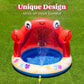 Sloosh Baby Pool Toddler Sprinkler, Crab Splash Pool with Canopy, Baby Wading Pool Inflatable Sprinkler for Learning, Children’s Water Pool Toys