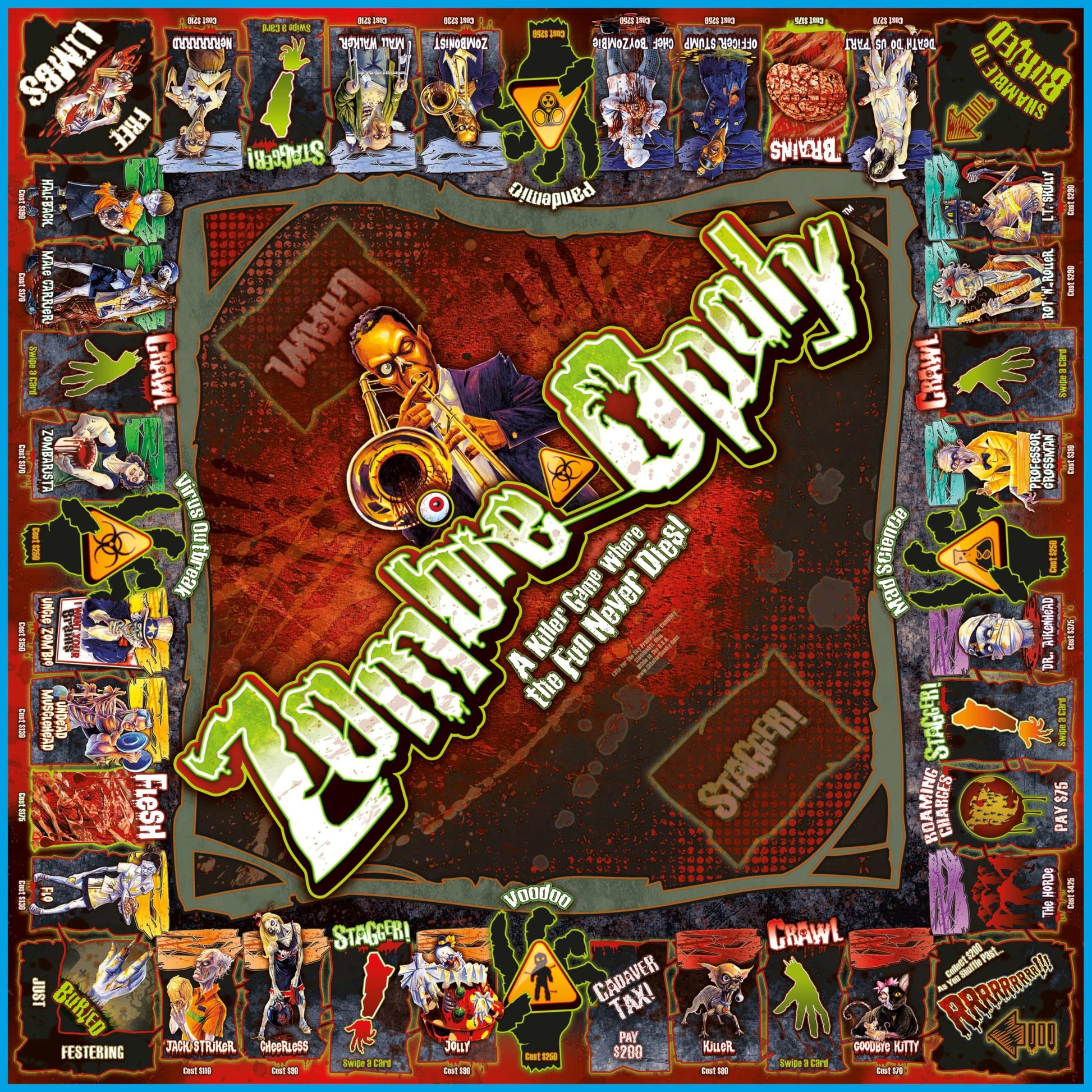 Zombie-Opoly Board Game
