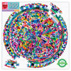 eeBoo: Piece and Love Triangle Pattern 500 Piece Round Circle Jigsaw Puzzle, Jigsaw Puzzle for Adults and Families, Includes Glossy and Sturdy Pieces