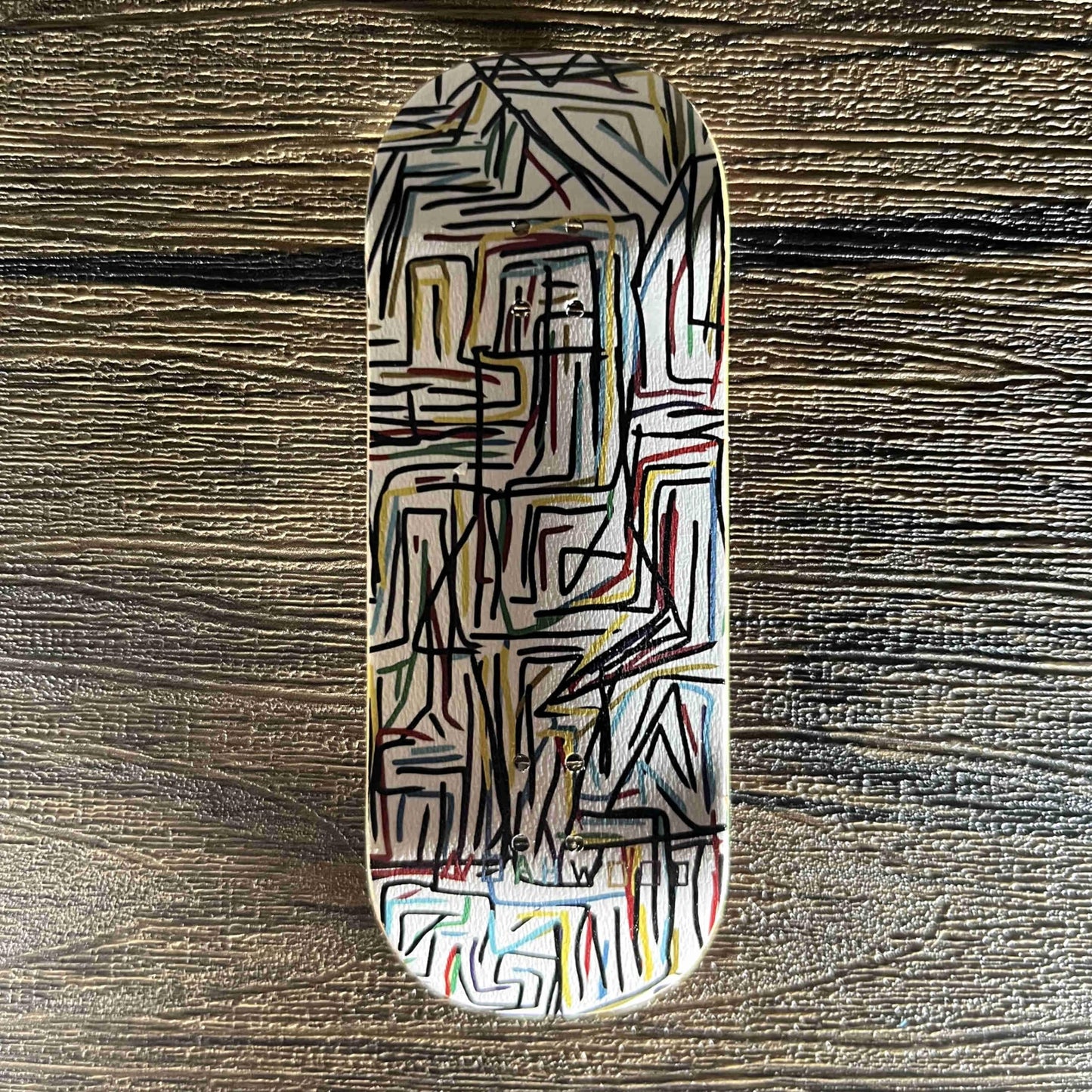 Noahwood Noahwood Handmade Fingerboard Deck 97.5x35mm 5-Layer Color Maple Pro concave Creative Design Mini Skateboard (Line)
