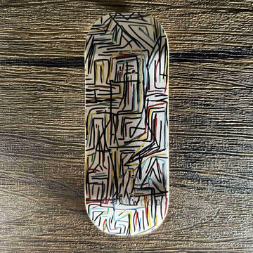 Noahwood Noahwood Handmade Fingerboard Deck 97.5x35mm 5-Layer Color Maple Pro concave Creative Design Mini Skateboard (Line)
