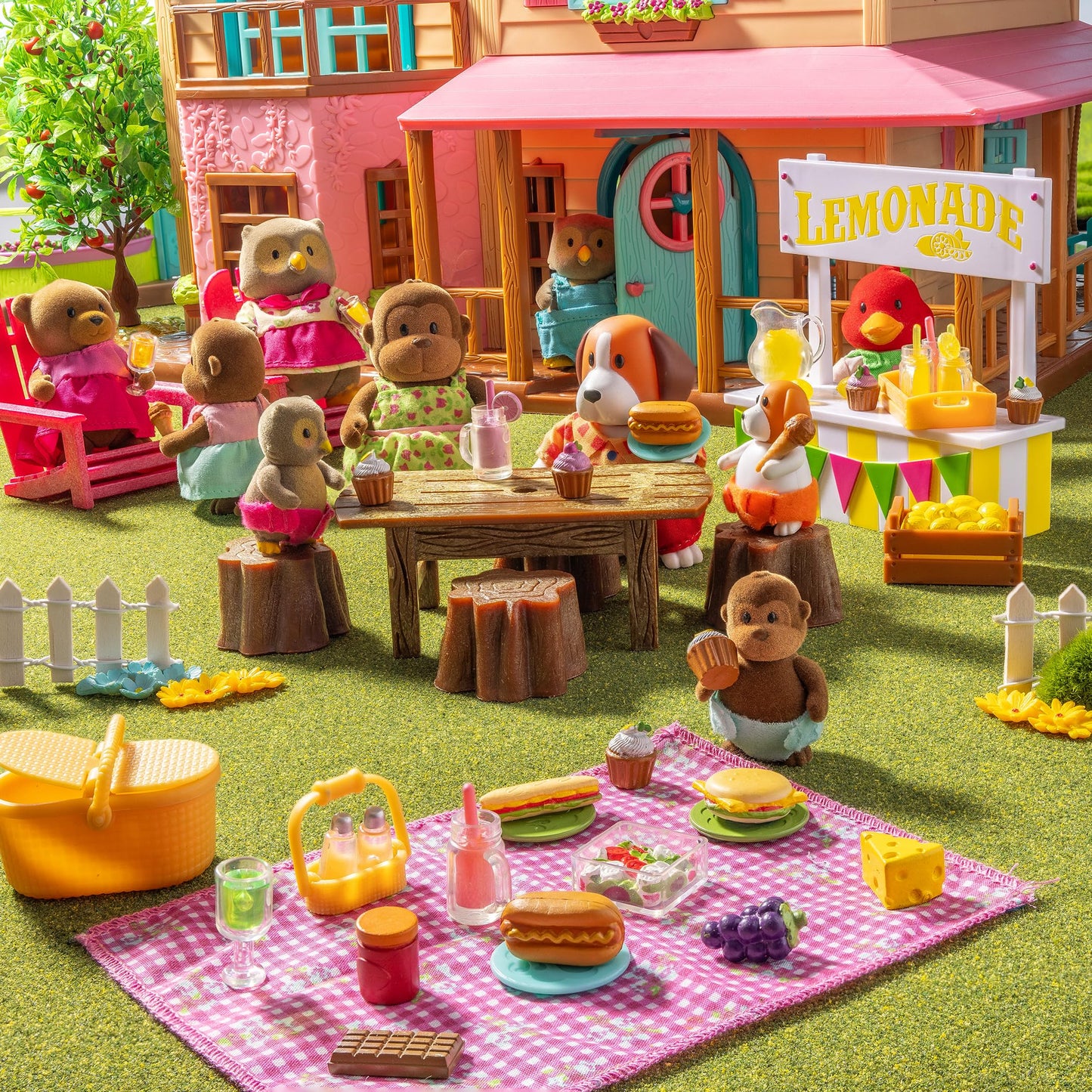 Li'l Woodzeez - Honeysuckle Hollow General Store Dollhouse Playset with 72 Pieces, 2 Figures & Storybook - Miniature Furniture & Accessories