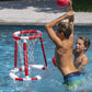 GoSports Splash Hoop 360 Floating Pool Basketball Game - Includes Hoop, 2 Balls and Pump - Red