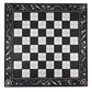 HPL 17" Medieval Times Maltese Cross Chess Board Black and Silver with 1 5/8" Squares