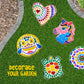 Dan&Darci Stepping Stones Painting Kit for Kids, 5 Paint Your Own Garden Stones with Paints and Brushes, Crafts for Kids Ages 6-8