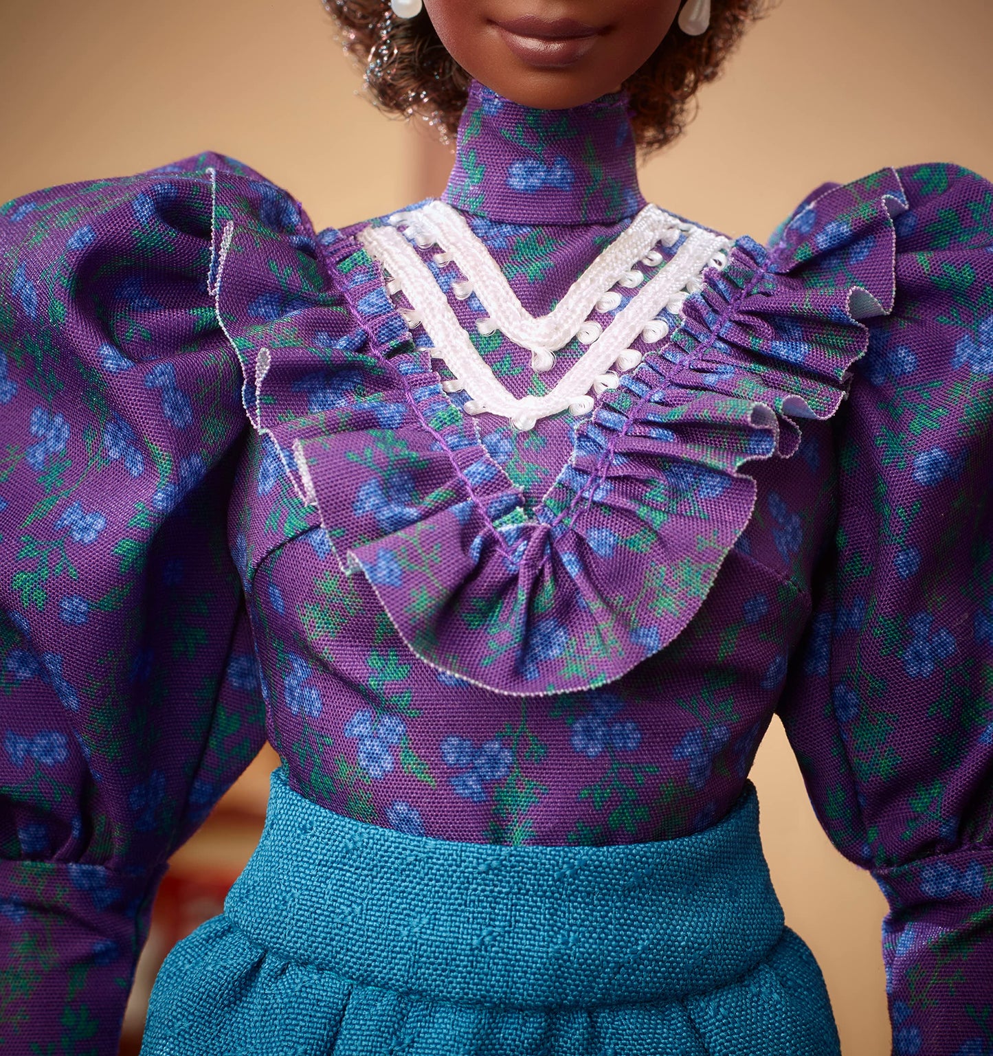 Barbie Inspiring Women Doll, Madam C.J. Walker Wearing Puff Sleeve Blouse, Full-Length Skirt & Accessories, Collectible with Doll Stand & Certificate