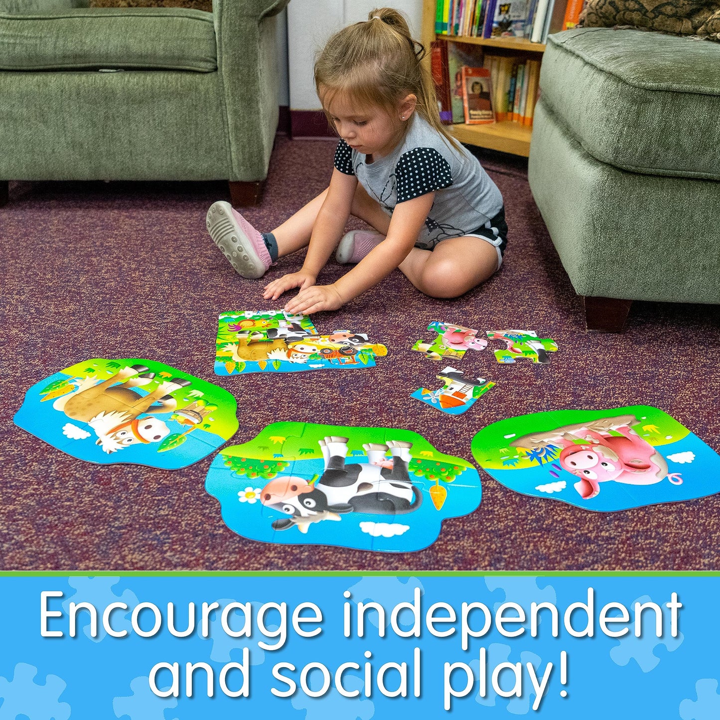 The Learning Journey: My First Puzzle Sets 4-In-A-Box Farm - Farm-Themed Puzzle Sets - Educational Toddler Toys & Activities for Children Ages 2-5
