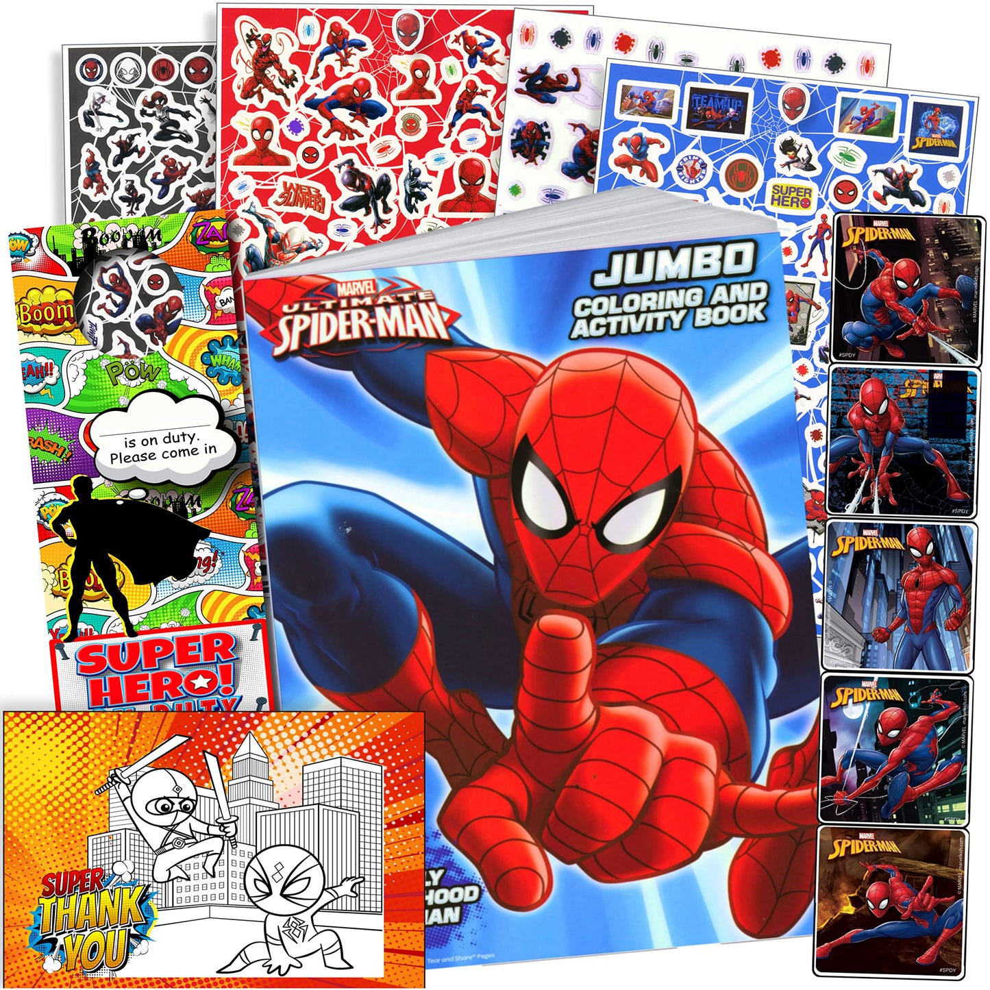 Spiderman Stickers and Coloring Activity Set