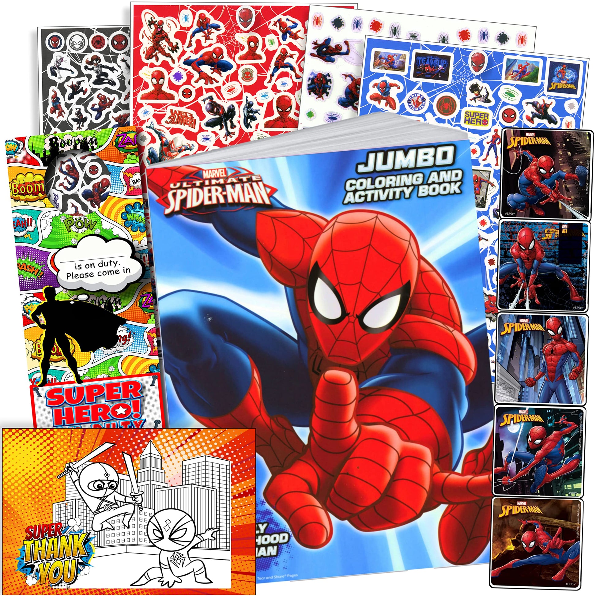 Spiderman Stickers and Coloring Activity Set