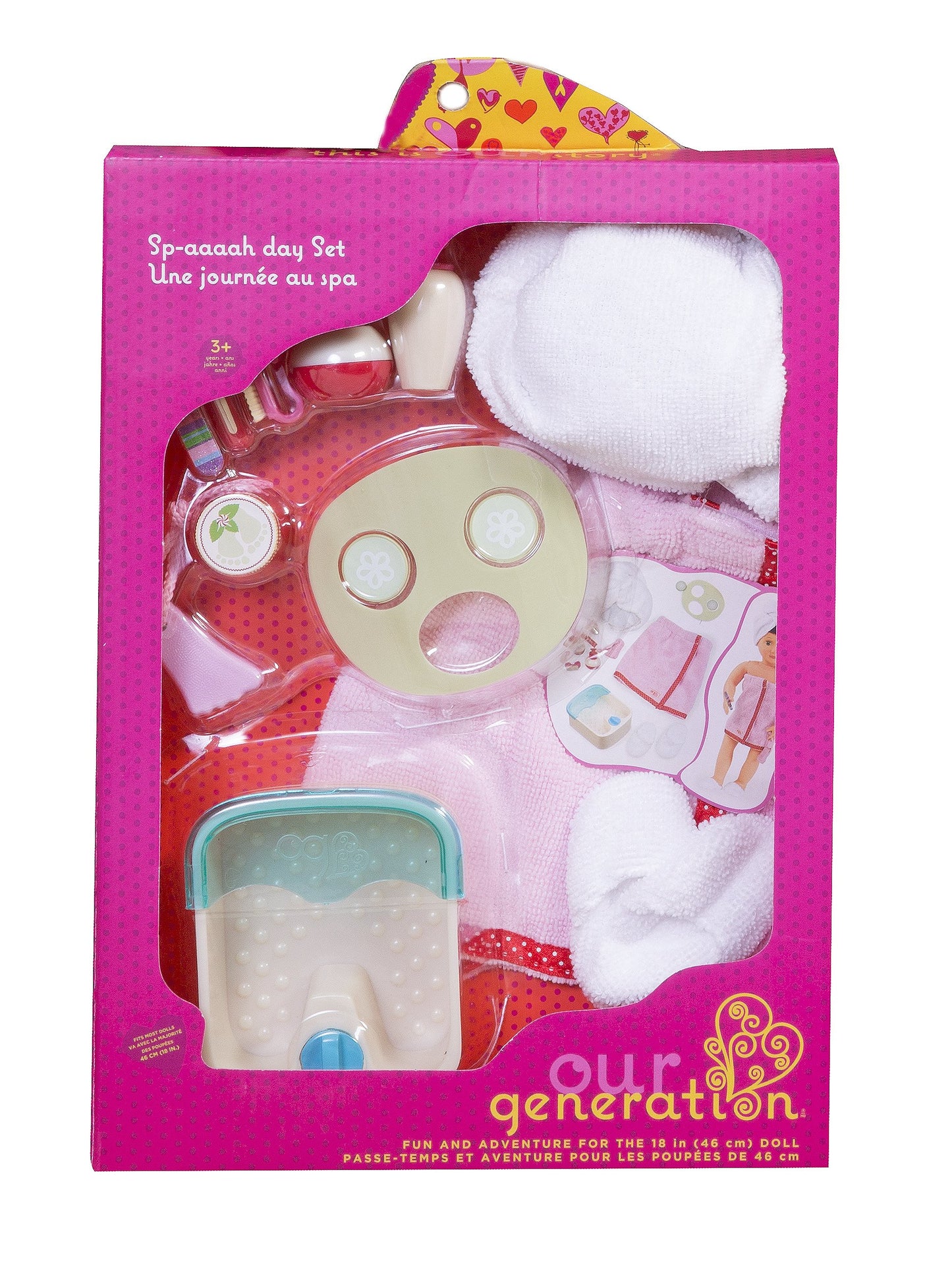 Our Generation - Sp-Aaaah Day - Salon Set - Foot Bath, Towel, and Cucumber Mask - 18-Inch Doll Accessories - Pretend Play - Toy for Kids 3 Years +