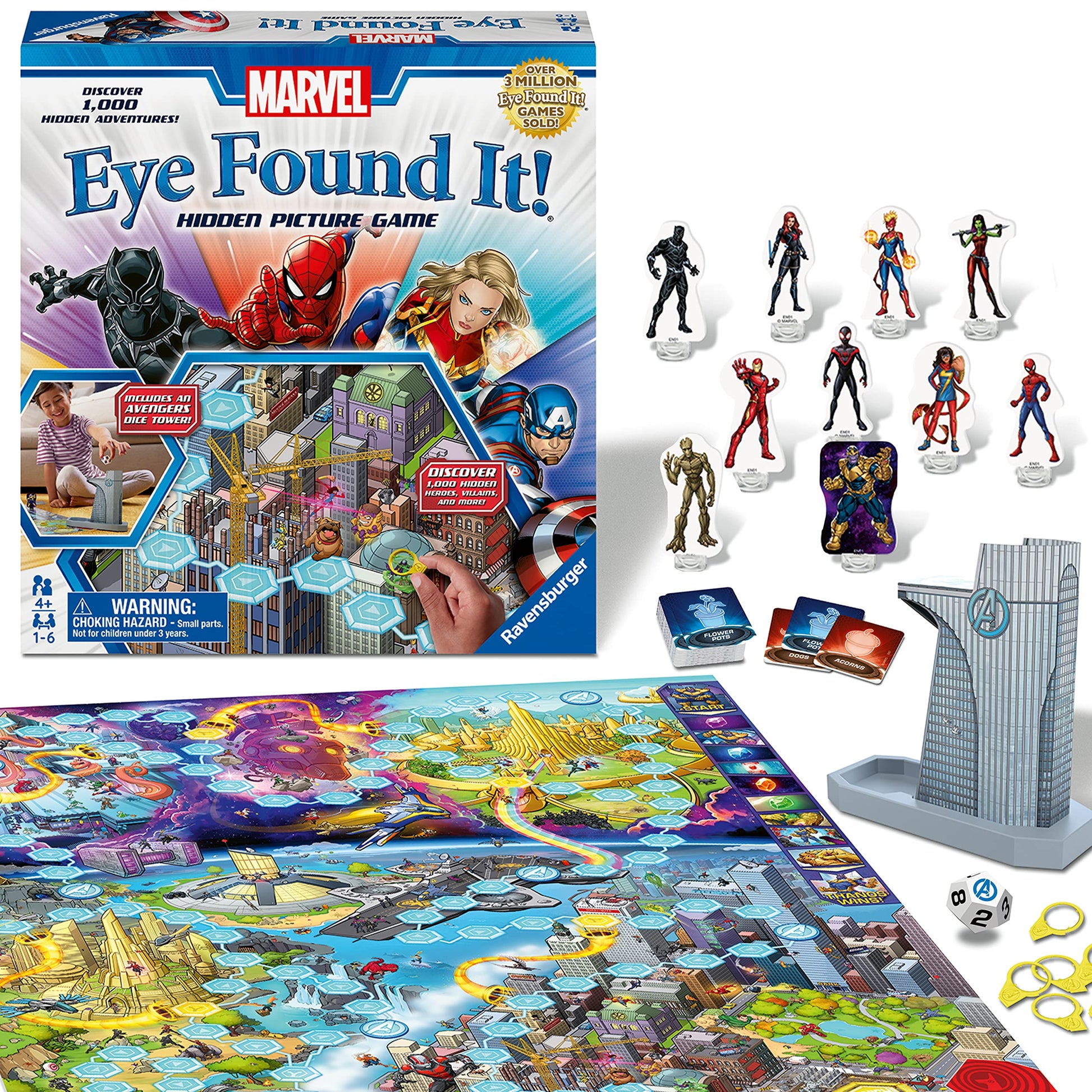 Ravensburger Marvel Eye Found It! Board Game - Engaging Puzzle Game for Kids and Adults | Features Beloved Marvel Characters | Encourages Memory