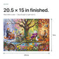 500 Piece Jigsaw Puzzle for Adults - Four Seasons Cat Cafe Whimsical Painting - Colorful Storybook Art Style 20.5x15 in with Reference Poster - Unique