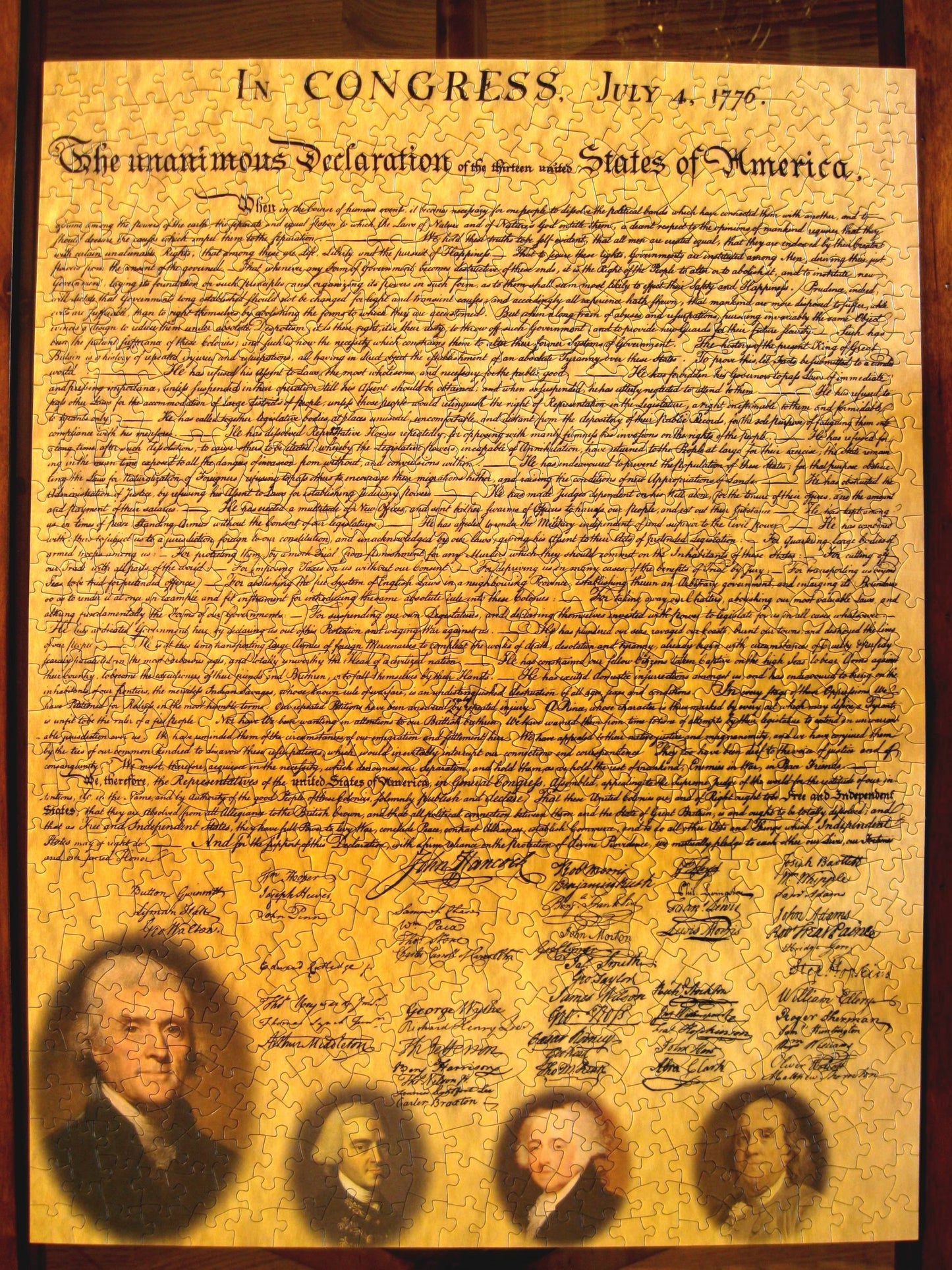 American Documents The Declaration of Independence Jigsaw Puzzle, 750-Piece
