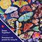 eeBoo Moth 500 Piece Round Jigsaw Puzzle, 23" Diameter