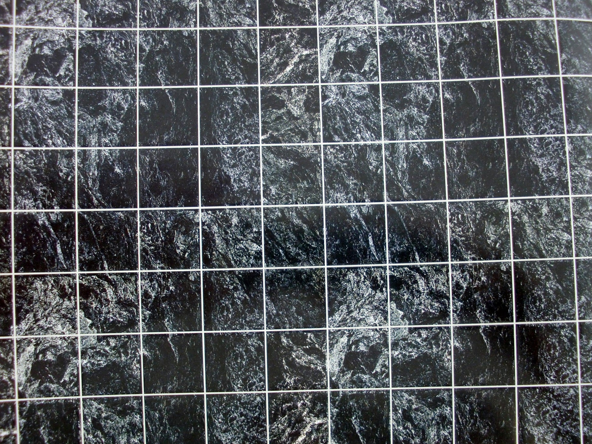 Dollhouse Miniature No WAX Black Marble Flooring #Mh5956