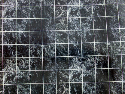 Dollhouse Miniature No WAX Black Marble Flooring #Mh5956