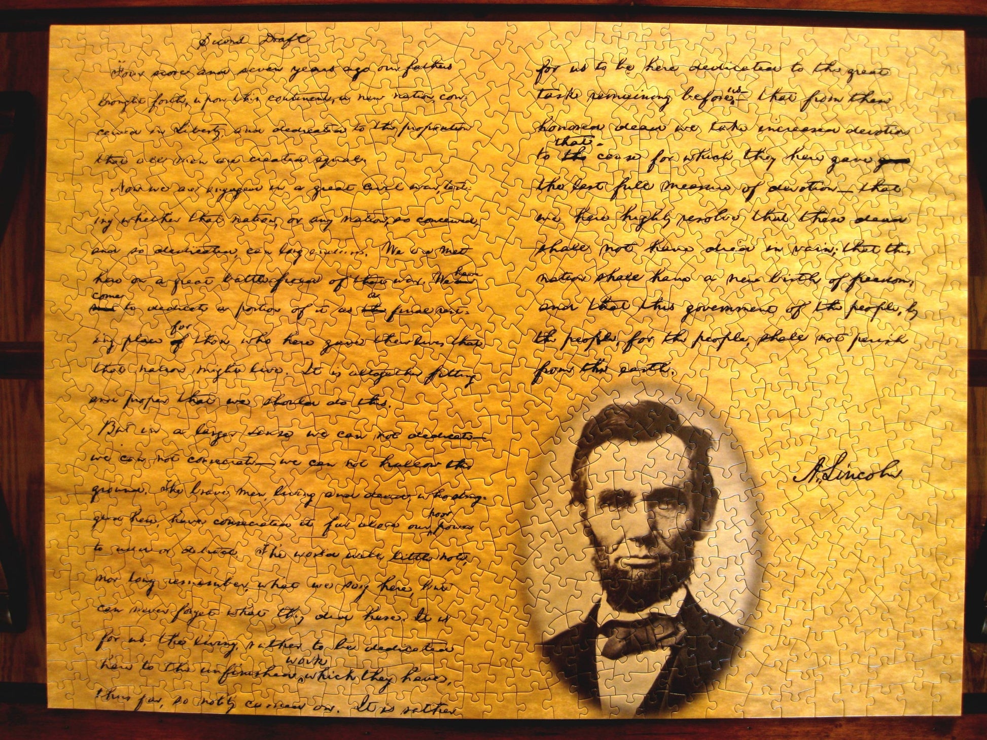 American Documents The Gettysburg Address Jigsaw Puzzle (750-Piece)