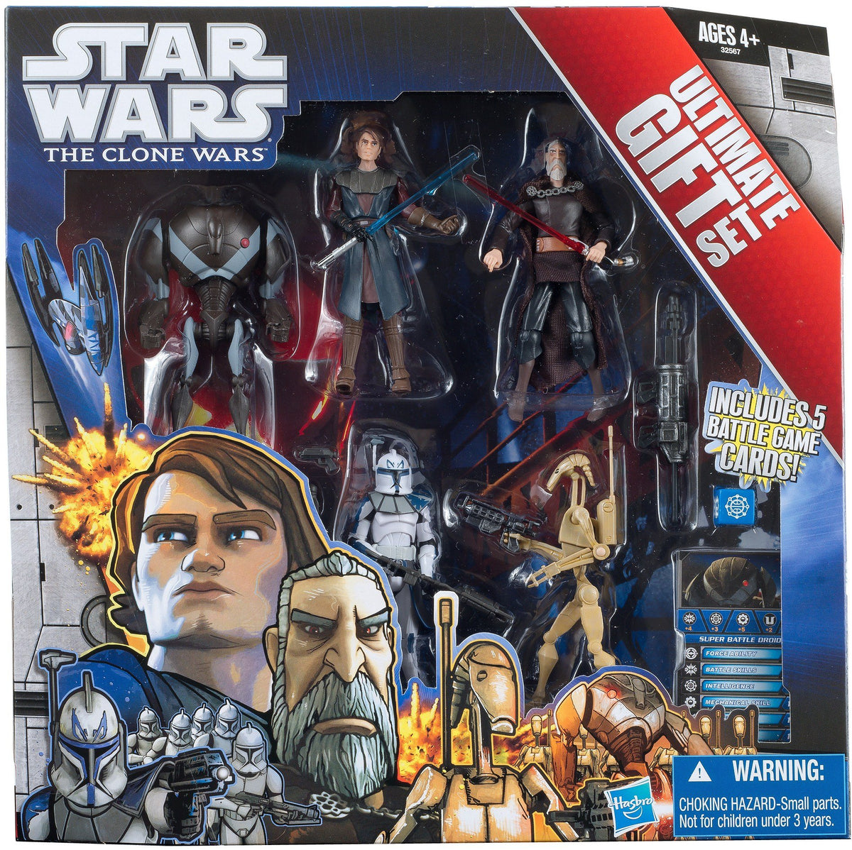 Star Wars 2011 Clone Wars Exclusive Ultimate Gift Set Action Figure 5Pack Super Battle Droid, Anakin, Count Dooku, Captain Rex Battle Droid