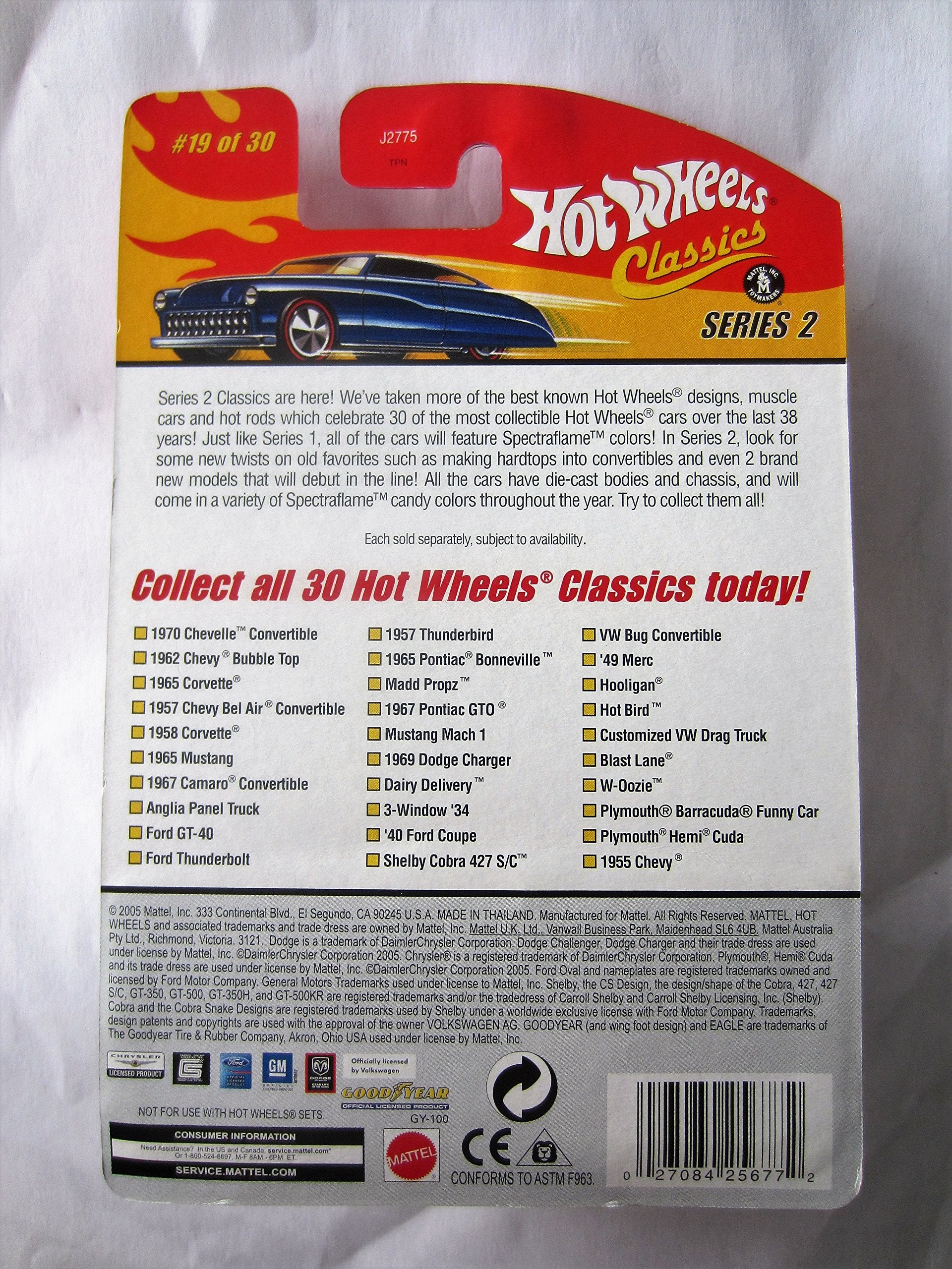 Hot Wheels Classics Series 2 # 19 of 30 Green Spectraflame '40 Ford Coupe on White Wall Tires
