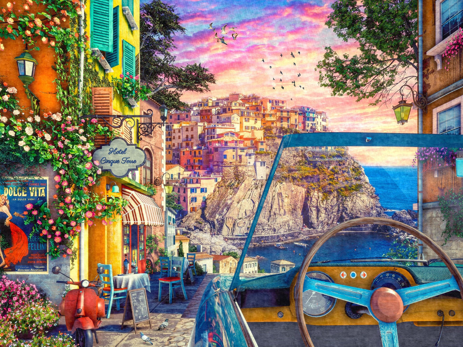 Ceaco - Dreams of Cinque Terre - 300 Large Piece Jigsaw Puzzle for Adults
