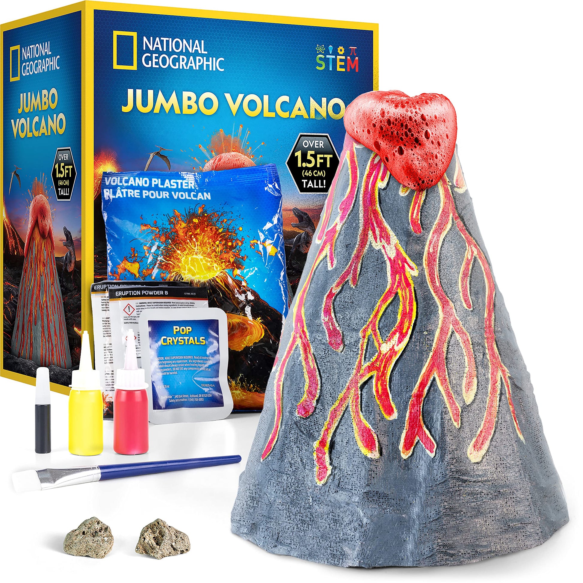 National Geographic Jumbo Volcano Science Kit for Kids Ages 8-12