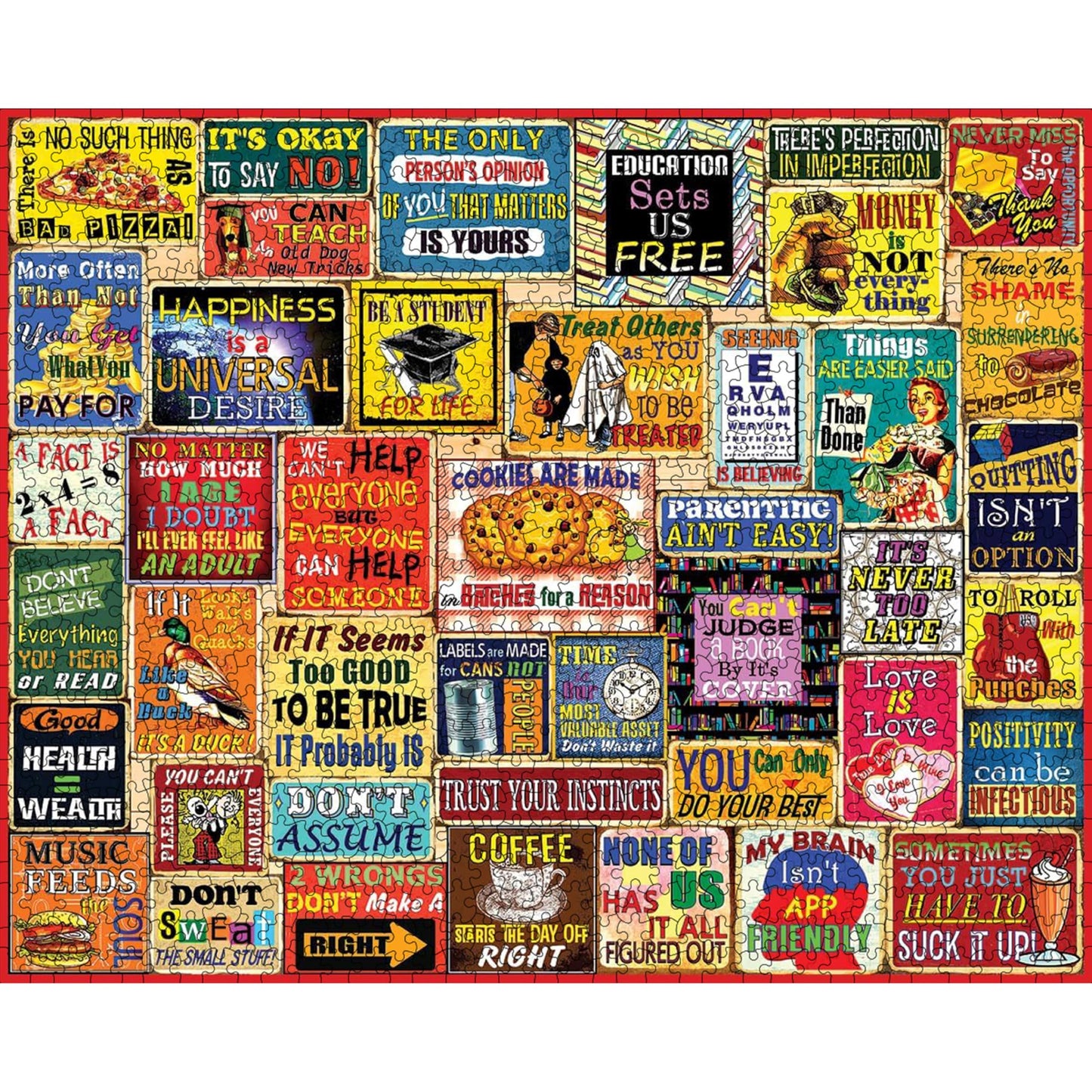 White Mountain 1000 Piece Jigsaw Puzzle Funny Quote, Things I Have Learned
