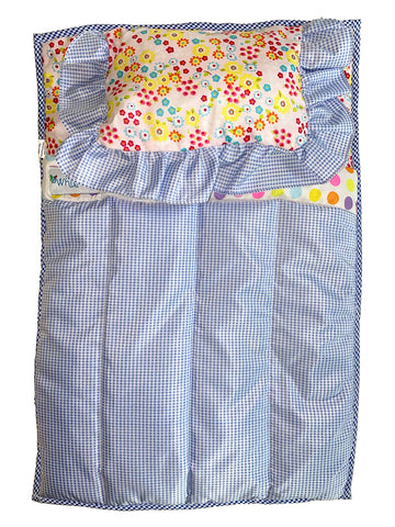 Whitney Baby Doll Bedding Set - Pillow, Blanket, Quilt for American Girl Doll