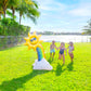 PoolCandy 5-Foot Giant Inflatable Rainbow Sprinkler - Sun Shower Backyard Water Toy for Kids & Adults, Garden Hose Splash Play for Summer Parties
