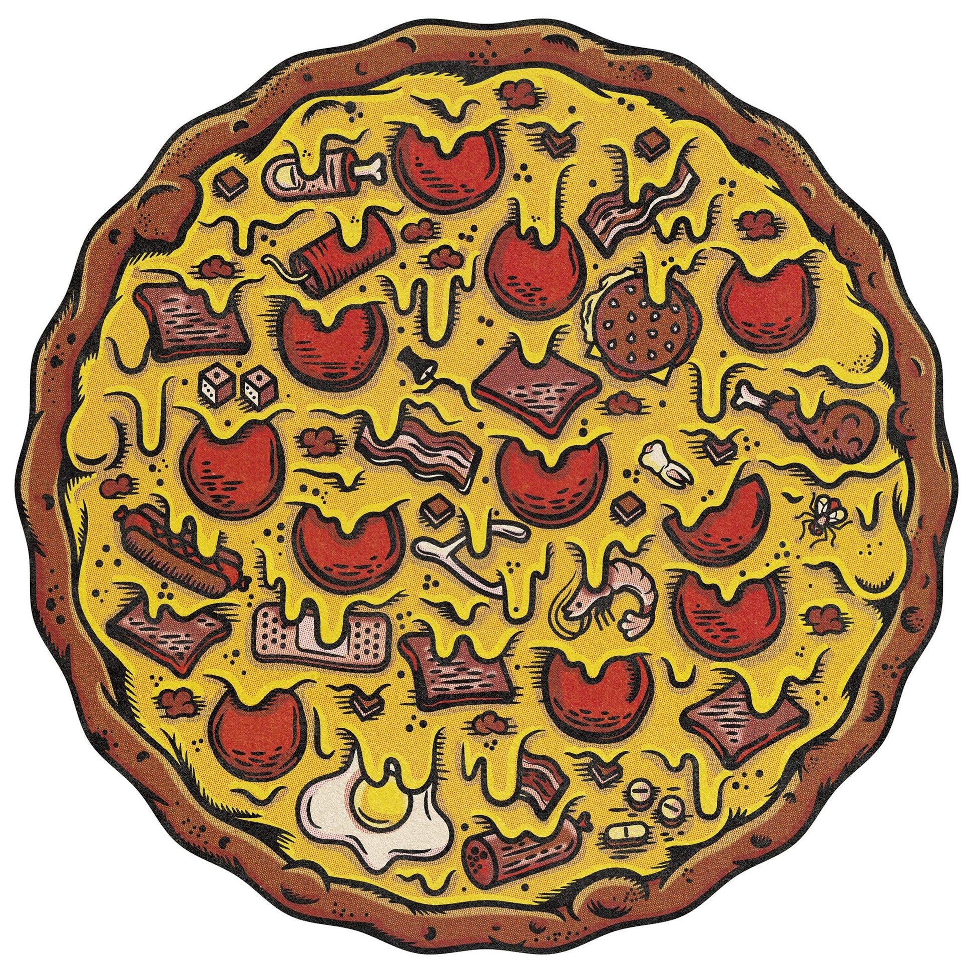 Stellar Factory Pizza Puzzles Meat Lovers, 550-Piece Jigsaw Puzzle, 20"