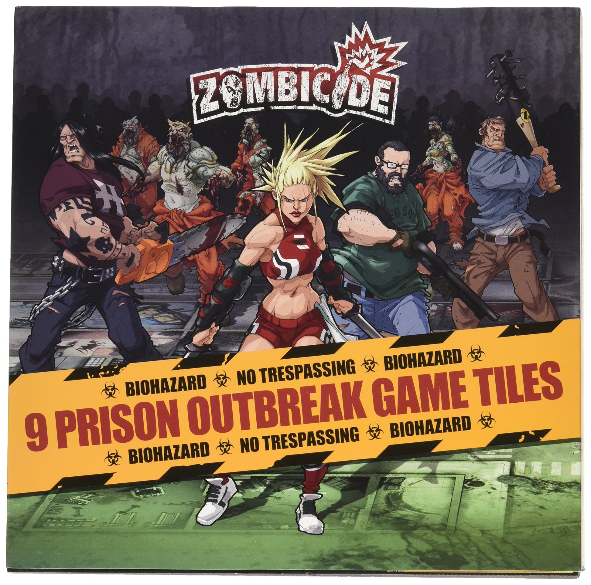 CMON Zombicide Season 2: Prison Outbreak 9 Double-Sided Game Tiles - Enhance Your Zombie Apocalypse Experience! Cooperative Strategy Game, Ages 14+