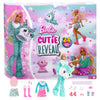 Barbie Cutie Reveal Advent Calendar & Doll, Blue & Pink Hair, 25 Surprises Include Clothes, Accessories & Color-Change Pets, Holiday Toy for Kids