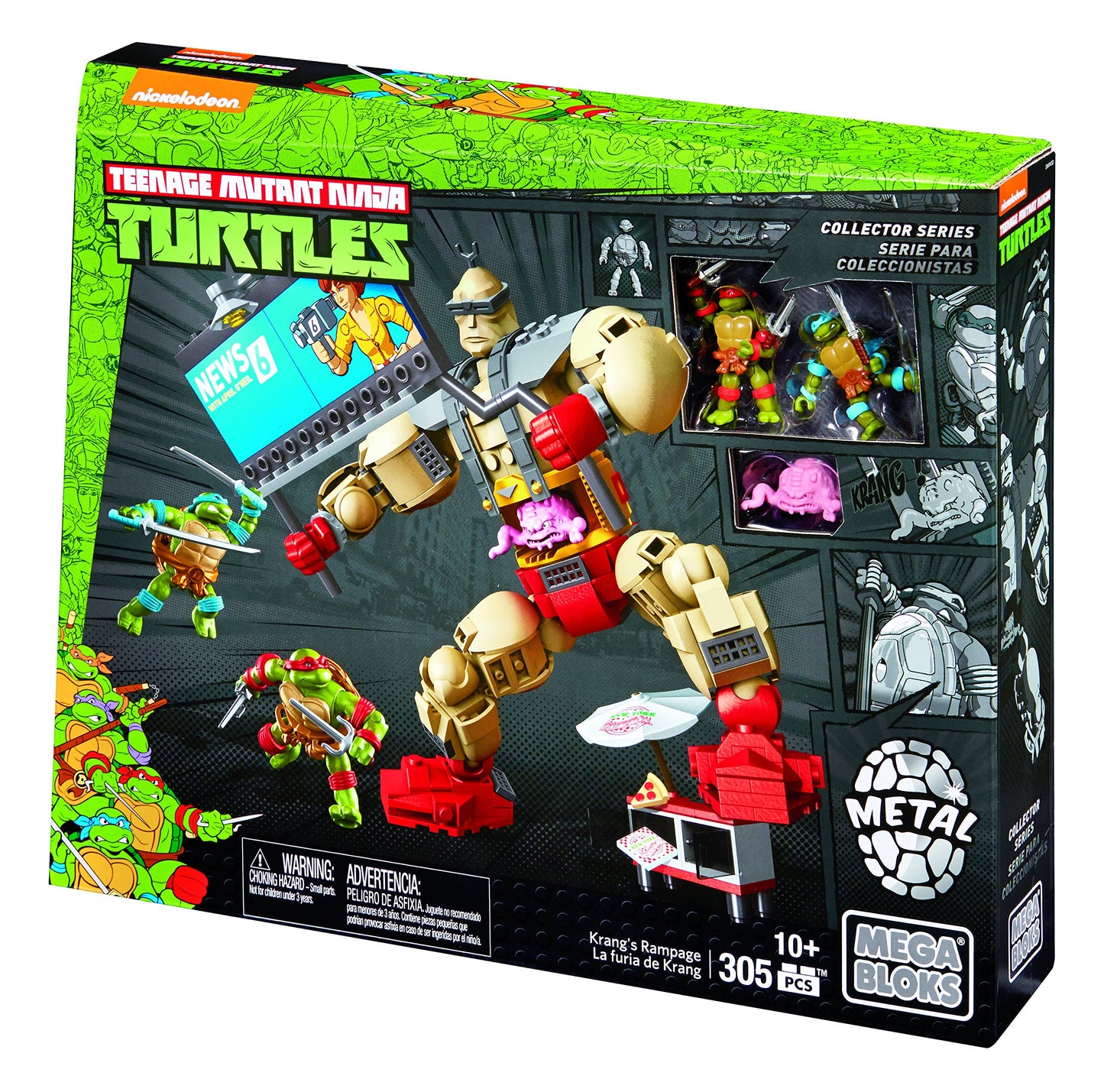Mega Bloks TMNT Collectors Krang's Rampage Building Kit