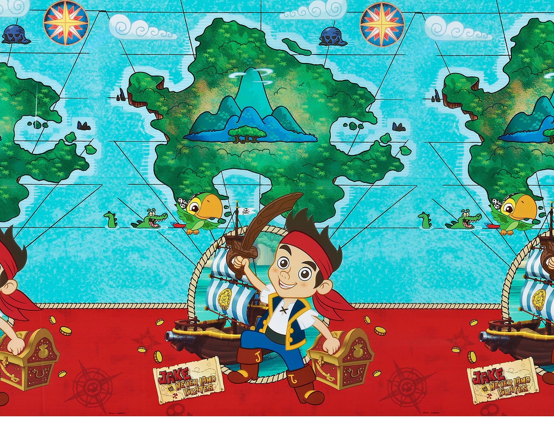American Greetings Jake and the Neverland Pirates Party Supplies, Plastic Table Cover (1-Count)