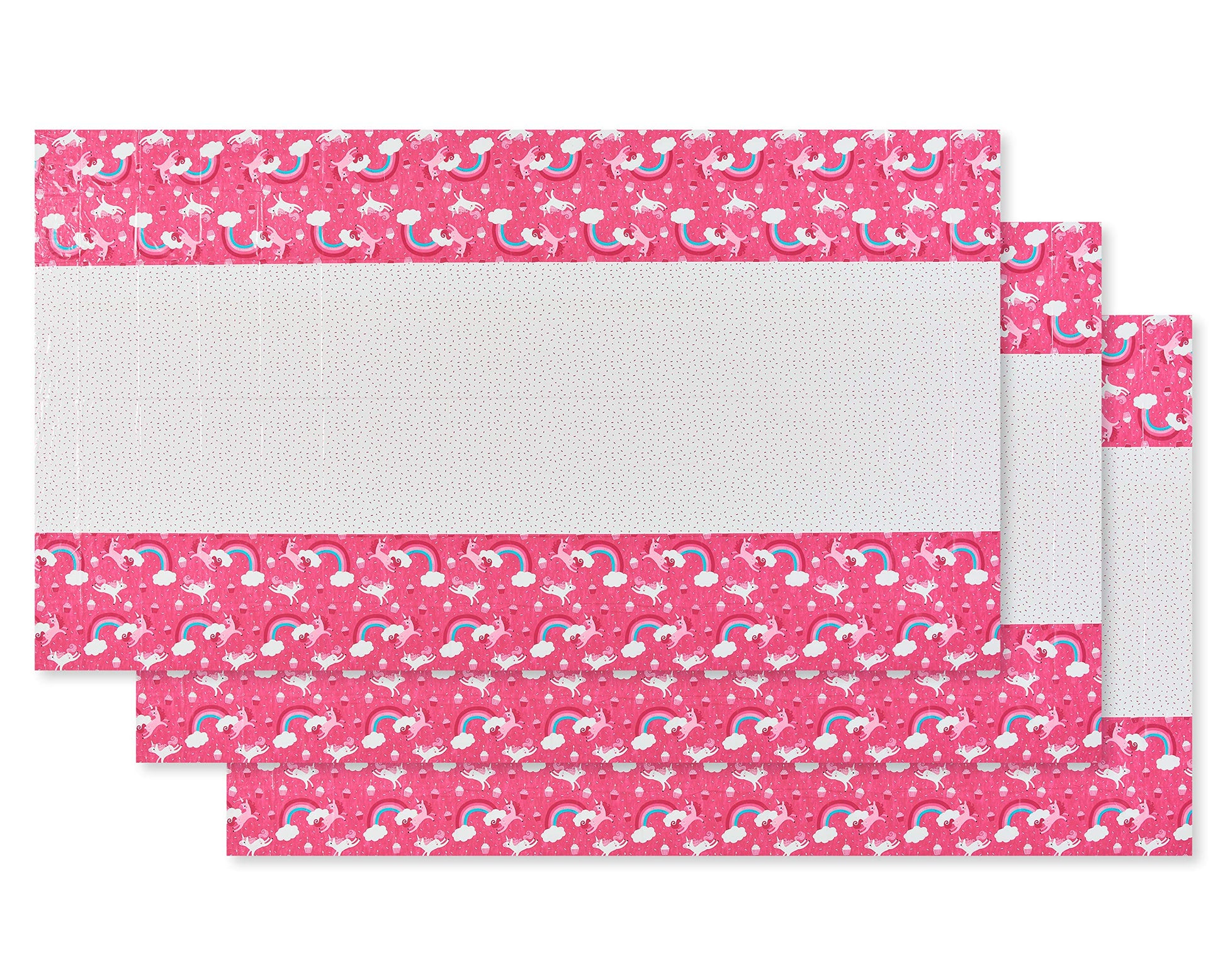 American Greetings Unicorn Party Supplies, Plastic Table Covers (3-Count, 54" x 96")