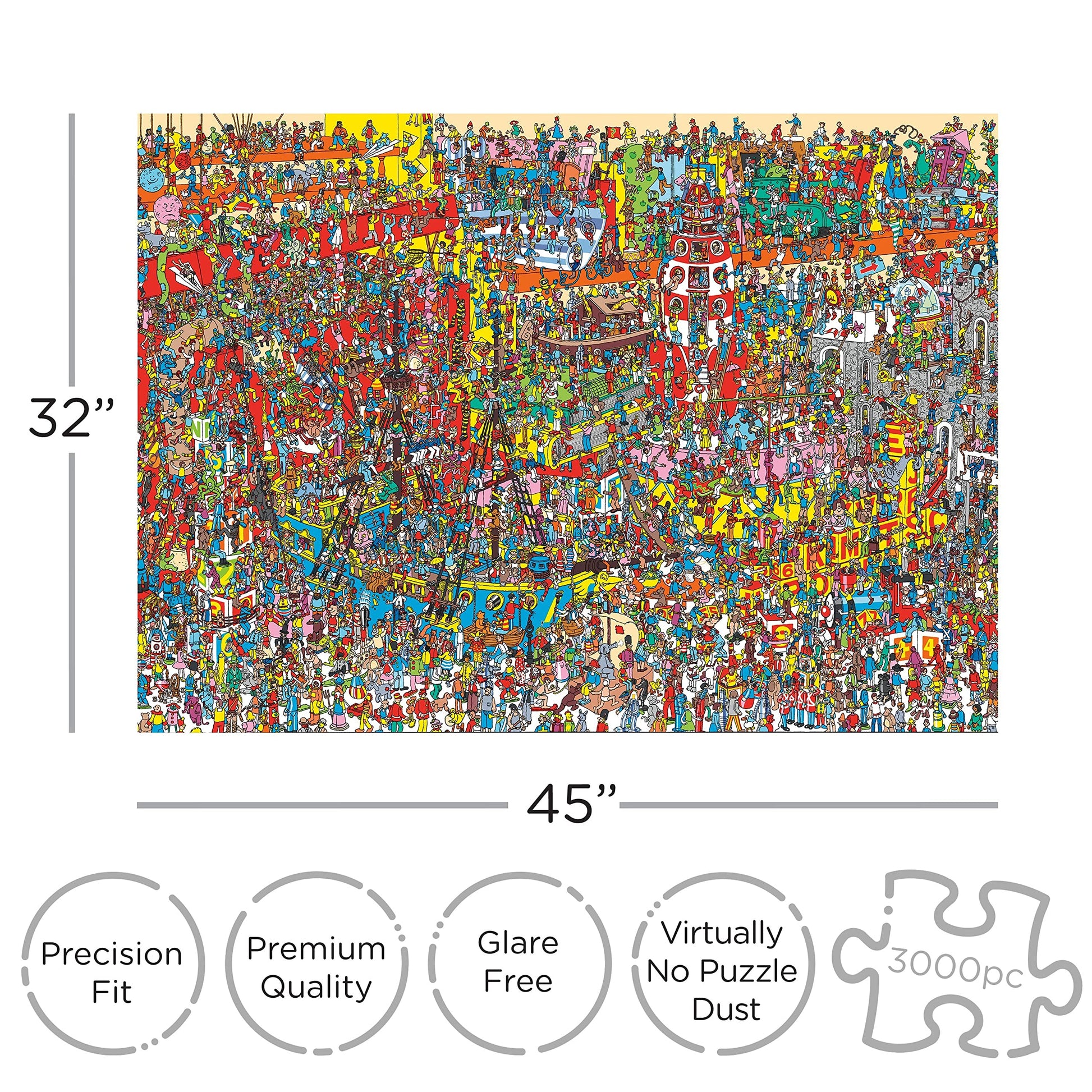 Aquarius Where’s Waldo 3000-Piece Jigsaw Puzzle