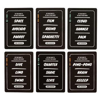 Stellar Factory Card Assassins Party Game | Word Elimination | 3-6 Players, Ages 12+ | Play Anywhere | Expandable