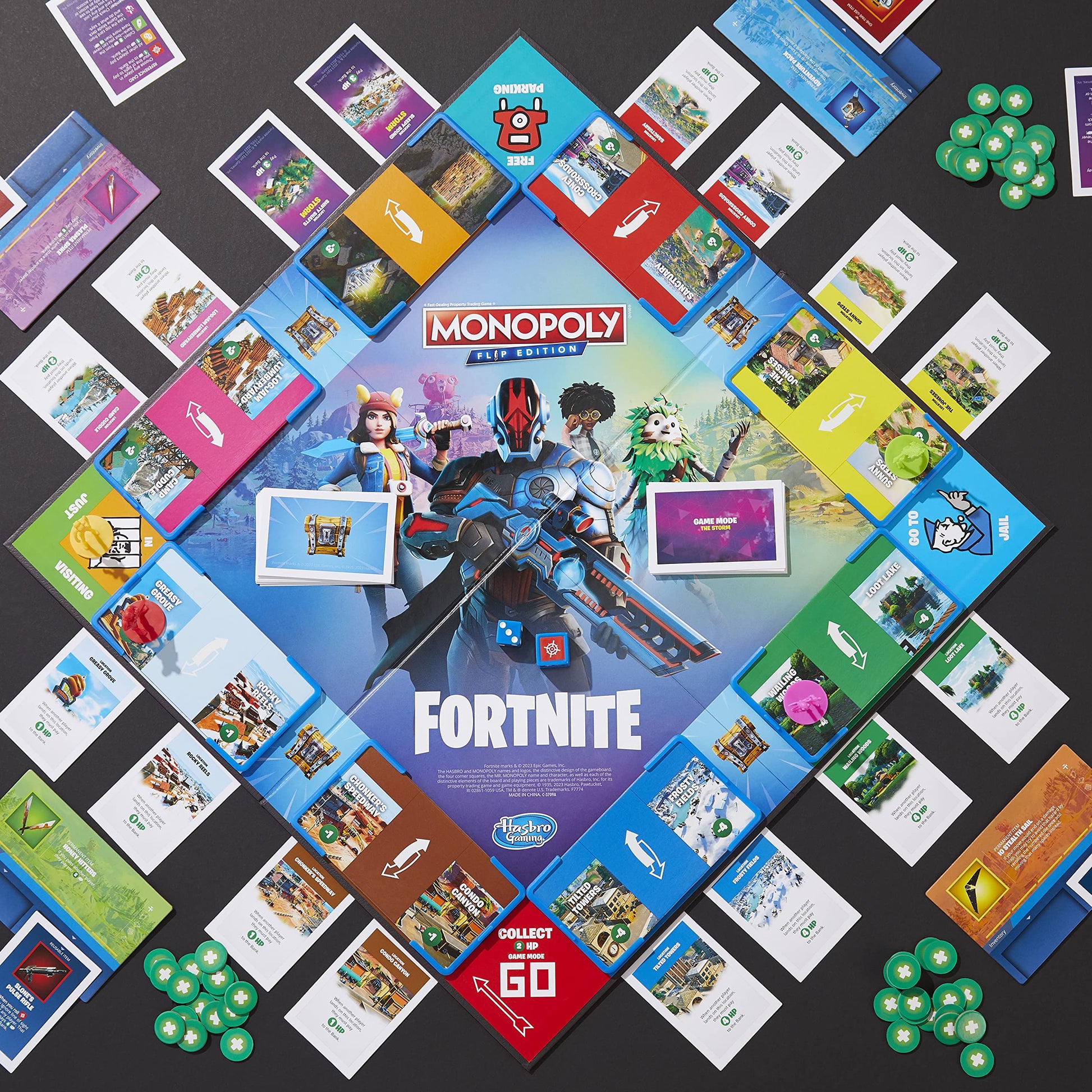 Hasbro Gaming Monopoly Flip Edition: Fortnite Board Game for Ages 13 Game Inspired by Fortnite Video Game, Board Games for Teens and Adults, 2-4