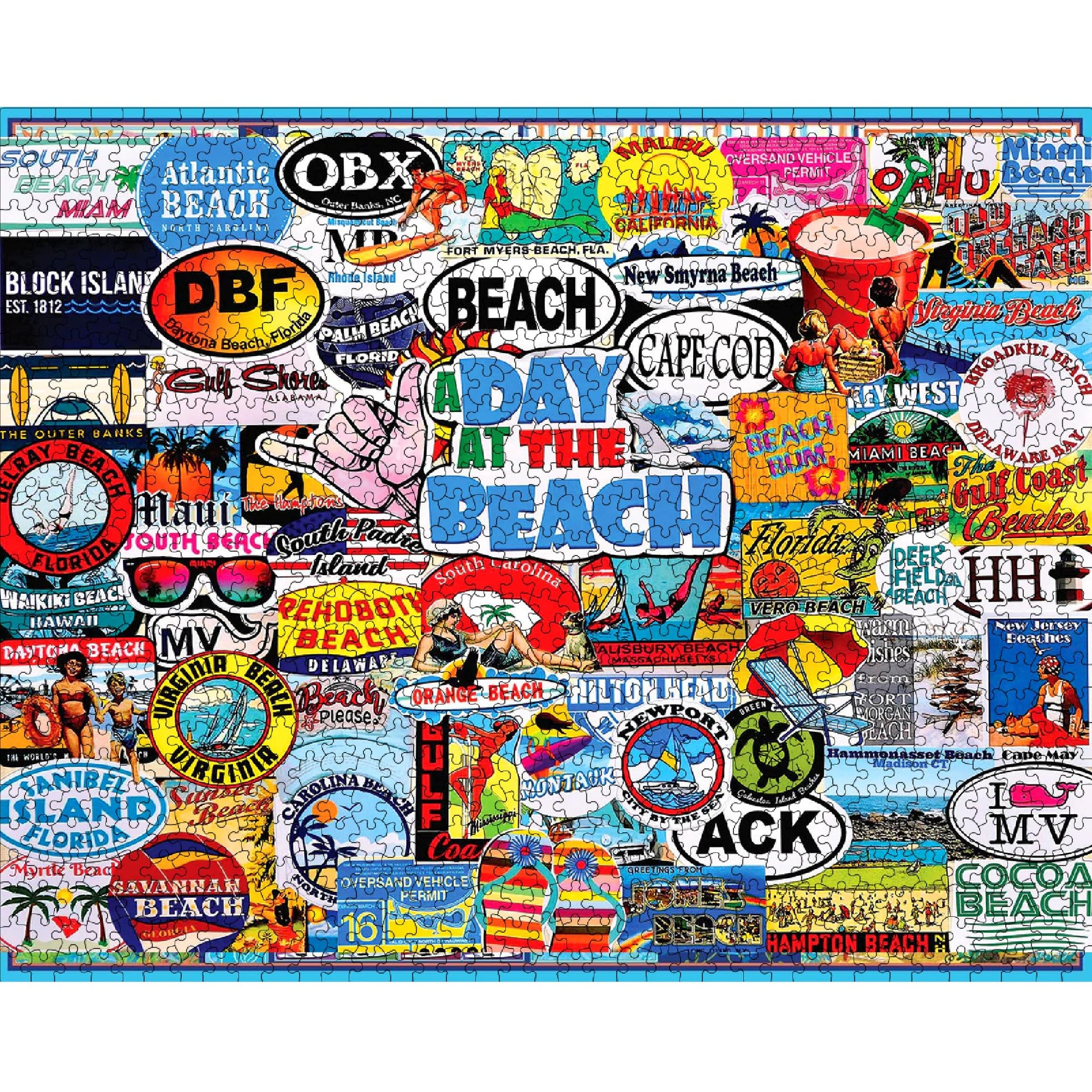 White Mountain 1000 Piece Jigsaw Puzzle Fun Summer, A Day at the Beach