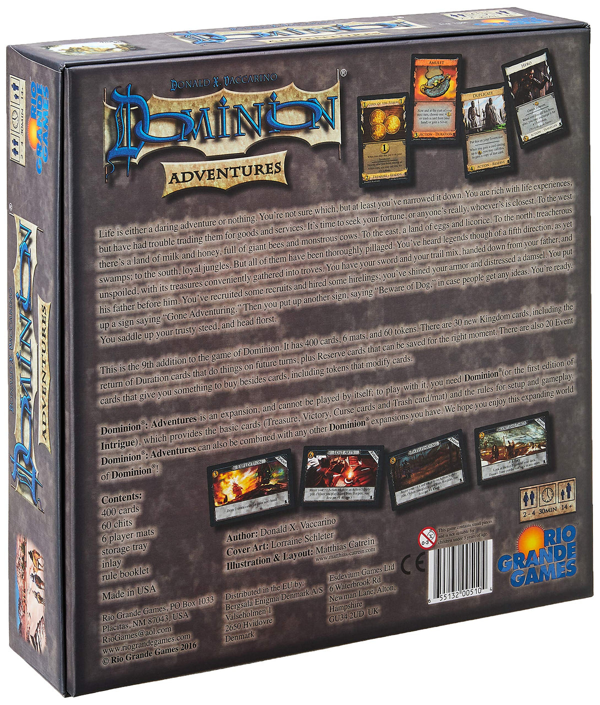 Rio Grande Games Dominion Adventures Expansion - Strategy Card Game