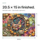 Farmhouse Harvest Garden Collage 500 Piece Jigsaw Puzzle for Adults, Colorful Folk Art Chicken Puzzle with Pumpkins and Flowers, 20.5 x 15 in