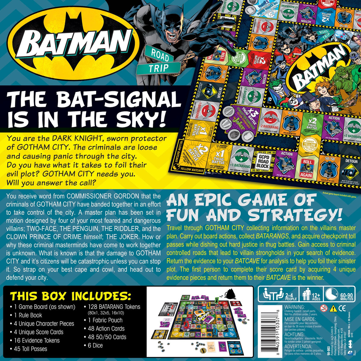 Aquarius Batman Road Trip Board Game