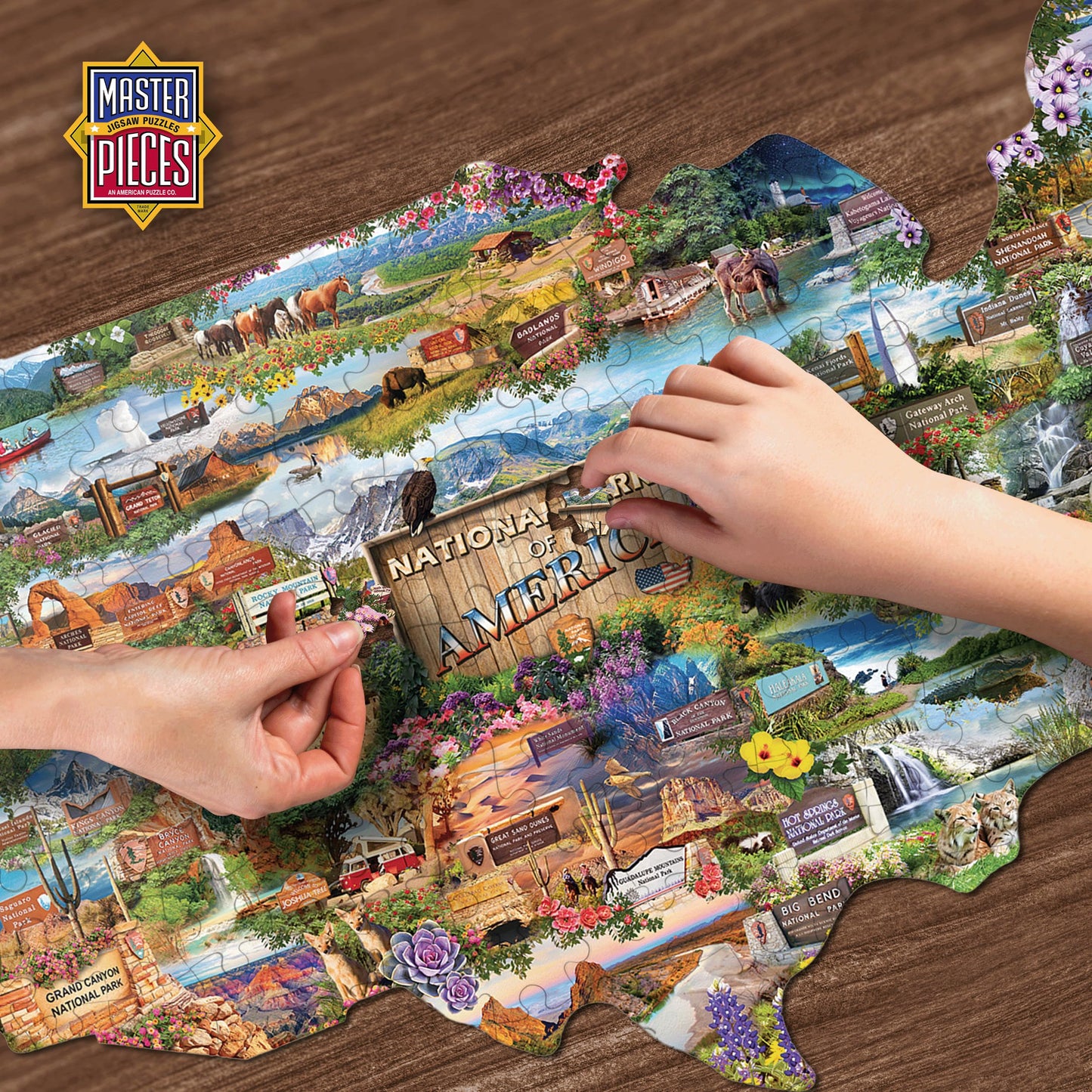 MasterPieces 1000 Piece Jigsaw Puzzle for Adults, Family, Or Youth - National Parks of America - 34.65"x22.09"