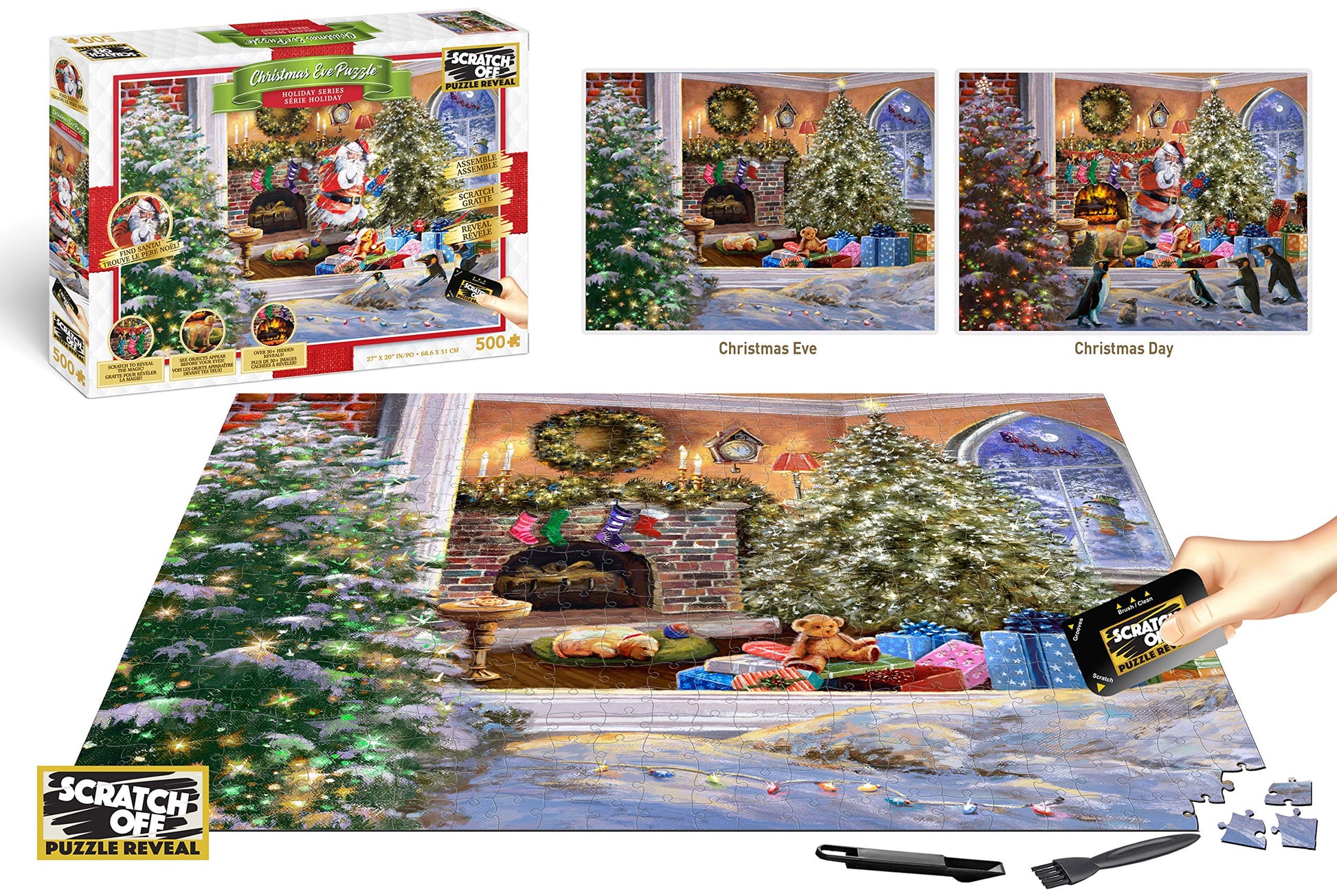 4D Cityscape Puzzle - Scratch Off : The Eve Before Christmas Puzzle