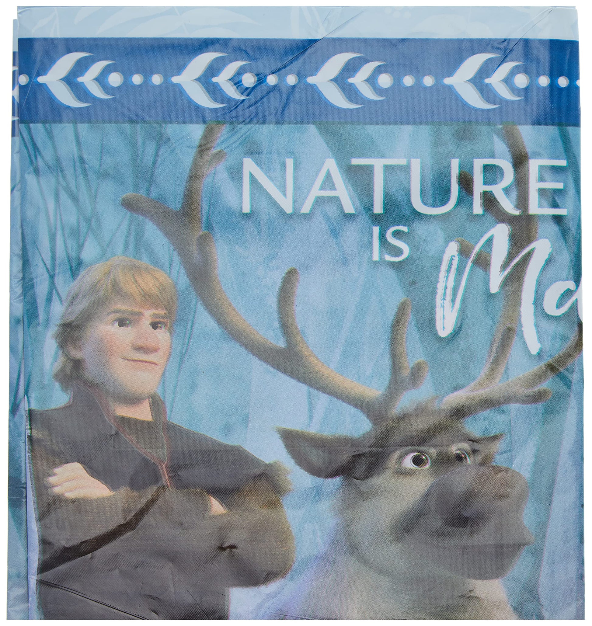 Disney Frozen 2 Plastic Table Cover - 54" x 96" (1 Piece) - Durable, Easy-Clean Material, Enchanting Design for Themed Parties & Events