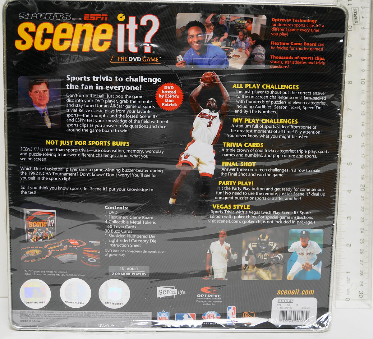 Scene It? Sports Powered By ESPN DVD Game Tin