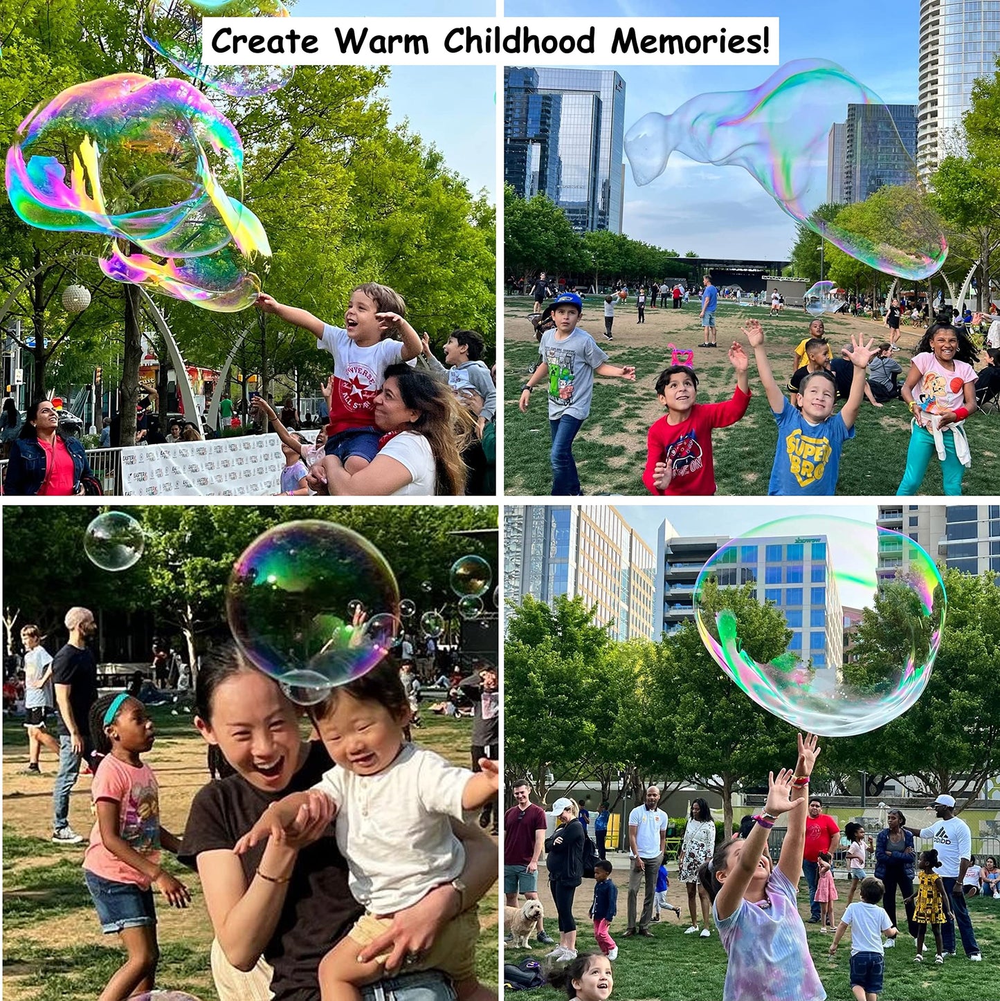 Bubbleventi Giant Bubble Wands | 3-Pack of Wooden Wands | Made in USA | Perfect for Kids | Use at Birthdays and for STEM/Family Fun