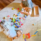 Quiggly Montessori Wooden Rainbow Building Blocks - 68 Pc STEM Toy Set